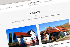 Screenshot: Klammer & Waibel Immobilien